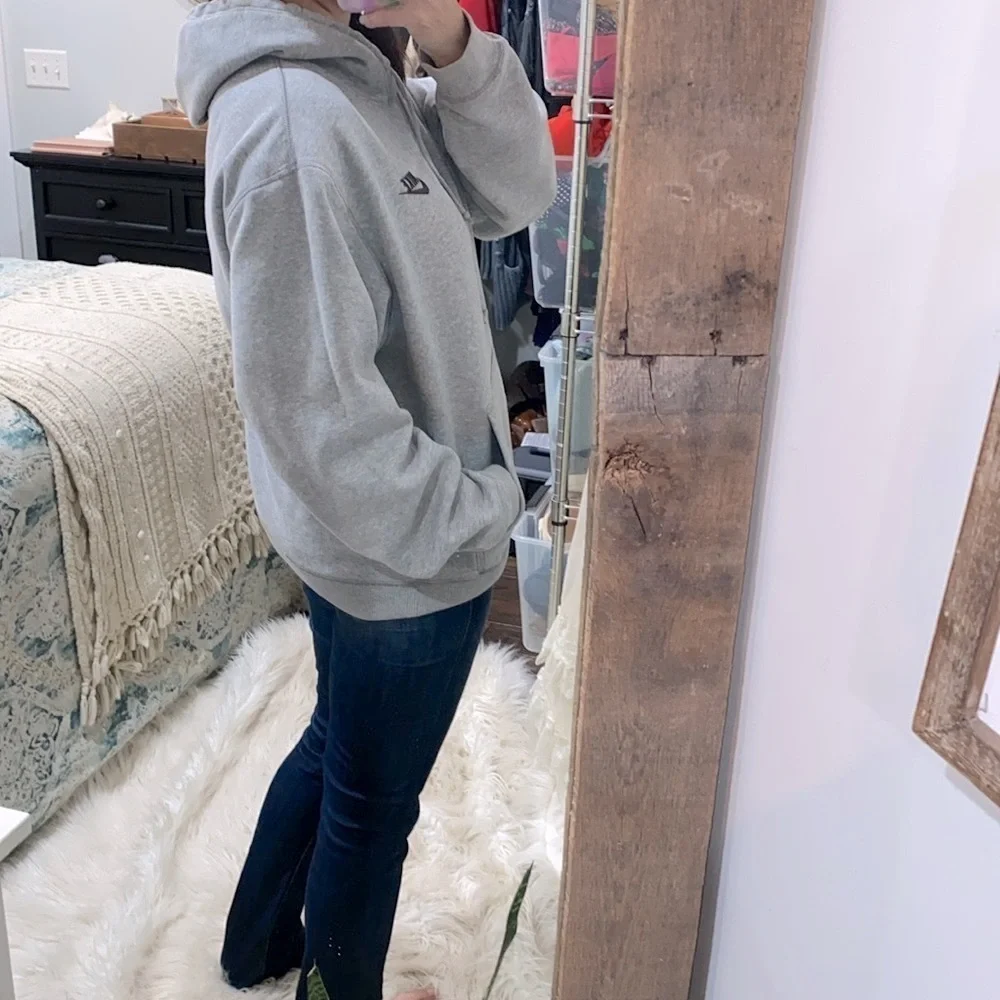 Nike sportswear grey hooded sweatshirt size medium